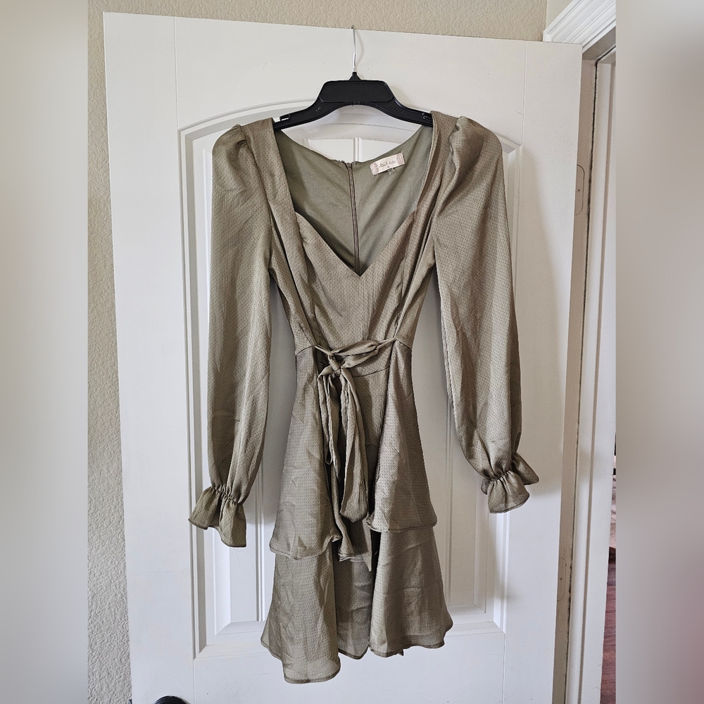 Altar'd State Sage Long Sleeve Dress